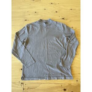 Banana Republic Supima Cotton Mock Neck T-Shirt Mens Large Tan/Brown